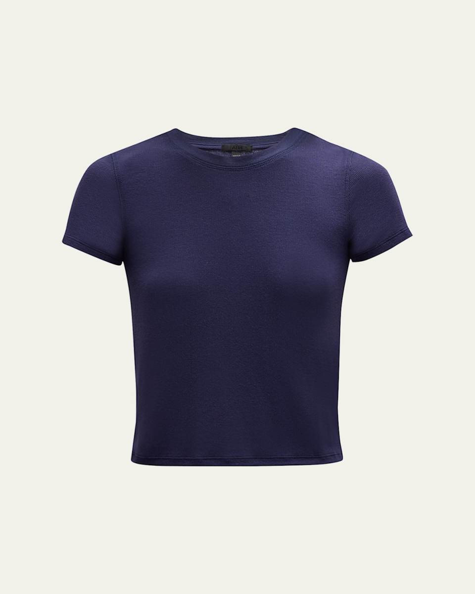 Modal Rib Short-Sleeve Crewneck T